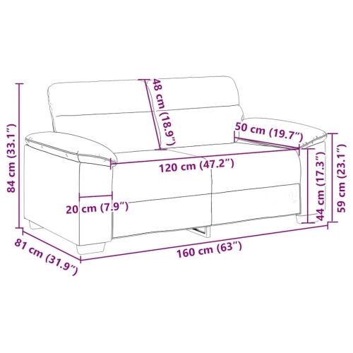 Dvosjed Kauč 160x81x84 cm Laneno platno - 1 Dvosjed (160 cm) Dvosjed (160 cm) Cijena
