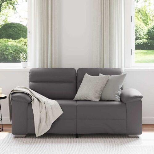 Dvosjed Sofa Siva 160x81x84 cm Imitacija kože - Siva 1 160 cm Siva Cijena