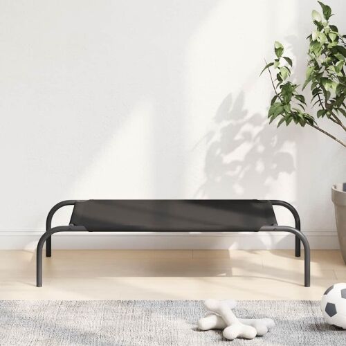 Povišeni krevet za pse crni 90x50x20 cm Oxford tkanina i čelik - Crna 90 x 50 cm oxford fabric Crna Cijena