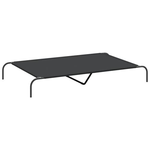 Povišeni krevet za pse crni 150x90x20 cm Oxford tkanina i čelik - Crna 150 x 90 cm oxford fabric Crna Cijena