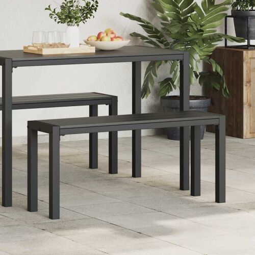 Vrtna klupa Crna 100 x 28 x 45cm Čelik - Crna Cijena