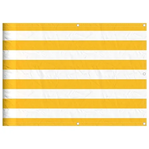 Balkonska pregrada žuto-bijele pruge 75x1000 cm - Žuta i bijela 75 x 1000 cm Cijena