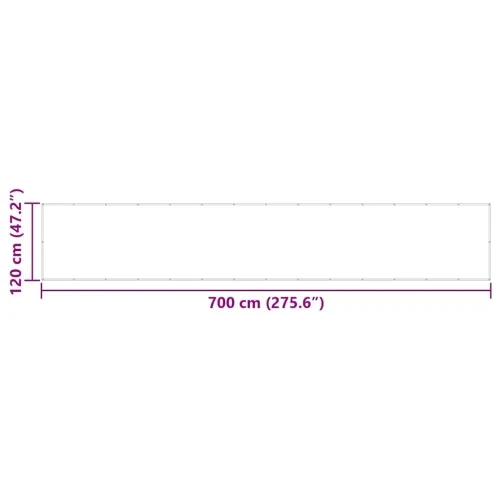 Balkonska pregrada crvena 120x700 cm 100% poliester Oxford - Crvena 120 x 700 cm Cijena
