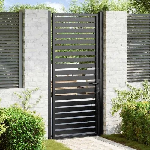 Dvorišna vrata - Vrtna vrata s mogućnošću zaključavanja crna 100x200 cm aluminijska - 100 x 200 cm Cijena