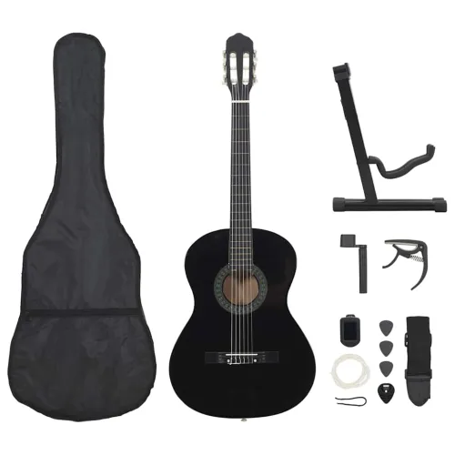 12-dijelni set klasične gitare za početnike crni 4/4 39 - Crna 4/4 39 Cijena