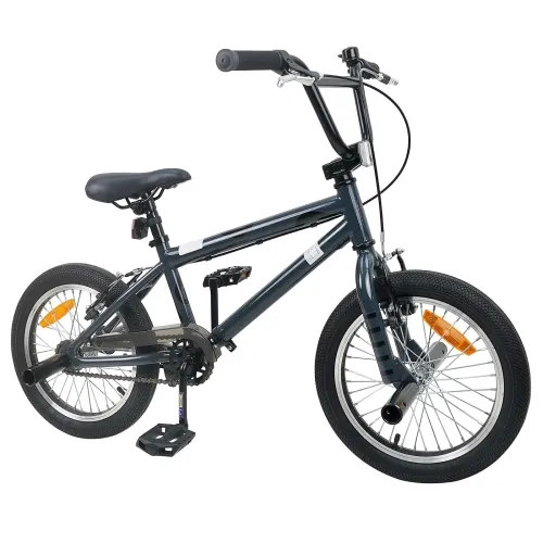 BMX Bicikl 16 Inča za 5-8 godina Tamnosiva - Tamnosiva 16 inča Cijena