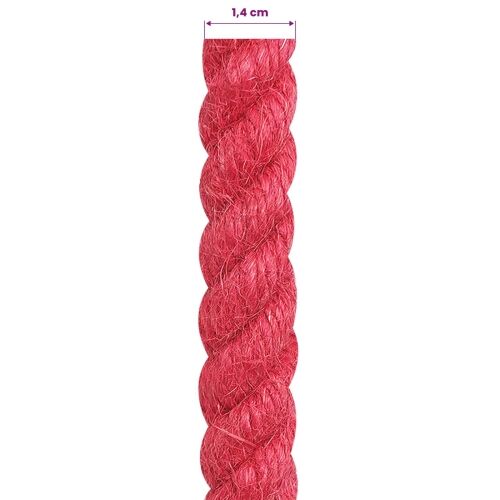 Uže od jute 14 mm Crvena 100% Juta Tossa - 14 mm 25 m Crvena Cijena