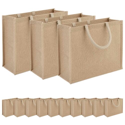 Torbe od jute 50 Prirodna 42 x 33 x 19 cm 100% Jut - Prirodna 42 x 33 x 19 cm 50 Cijena