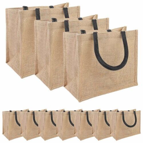 Torbe od jute 10 Prirodna i crna 26 x 22 x 14 cm 100% Jut - Prirodna i crna 26 x 22 x 14 cm 10 Cijena