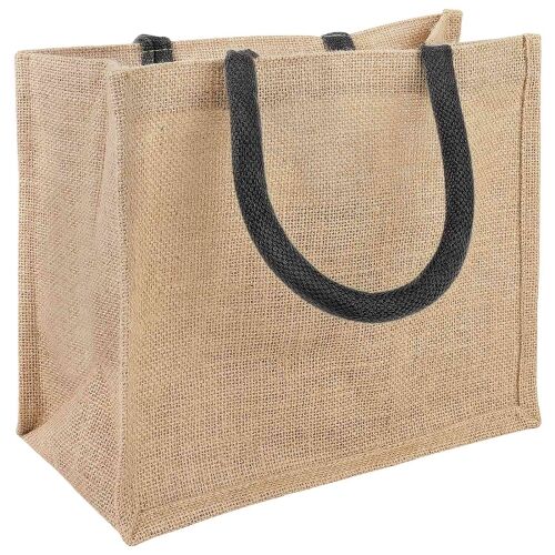 Torbe od jute 50 Prirodna i crna 26 x 22 x 14 cm 100% Jut - Prirodna i crna 26 x 22 x 14 cm 50 Cijena
