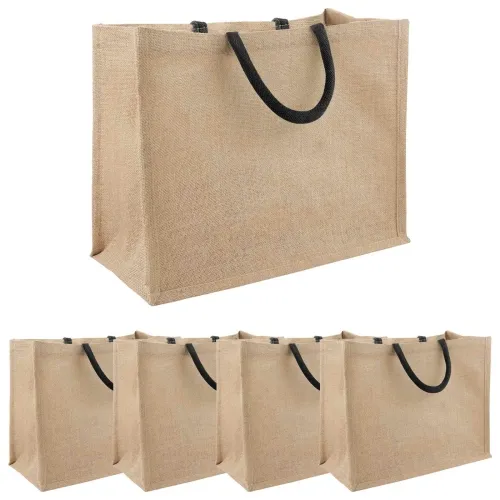 Torbe od jute 5 Prirodna i crna 42 x 33 x 19 cm 100% Jut - Prirodna i crna 42 x 33 x 19 cm 5 Cijena