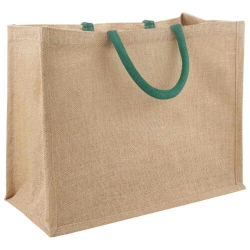 Torbe od jute 10 Prirodna i zelena 42 x 33 x 19 cm 100% Jut - Prirodna i zelena 42 x 33 x 19 cm 10 Cijena