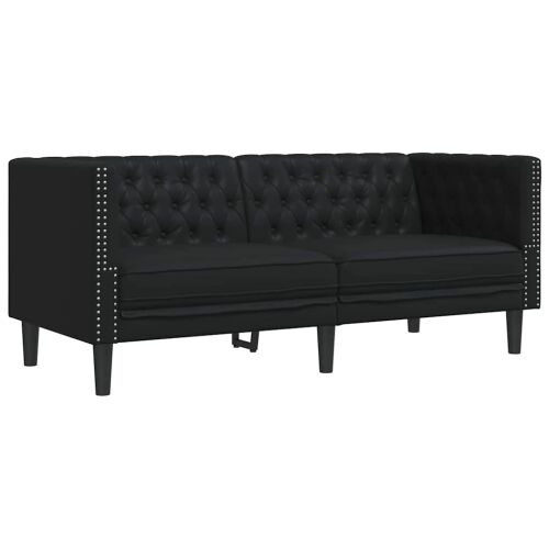 Sofa Crna 174 x 74,5 x 70,5 cm PVC - Za 2 osobe Cijena