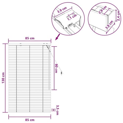 Venecijanska roleta Bijela 85 x 130 cm 35 mm - Bijela 85 x 130 cm Cijena