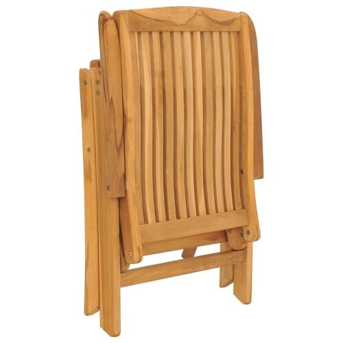 Sklopive stolice s jastucima, 6 kom., masivno tikovino - Plava 120 x 50 x 3 cm 6 Plava Cijena