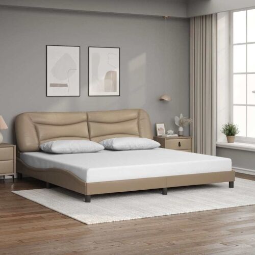 Okvir za krevet bez madraca Hvar cappuccina 200x200 cm umjetna koža - Boja cappuccina 200 x 200 cm Boja cappuccina 200 x 200 cm Cijena
