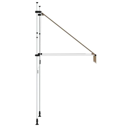 Tenda na ručno uvlačenje 100 cm žuto-plava prugasta - Žuta i plava 100 cm Bijeli okvir Cijena