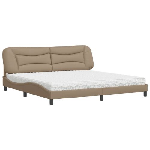 Krevet s madracem Hvar cappuccino 200x200cm umjetna koža - Boja cappuccina 200 x 200 cm Boja cappuccina 200 x 200 cm Cijena
