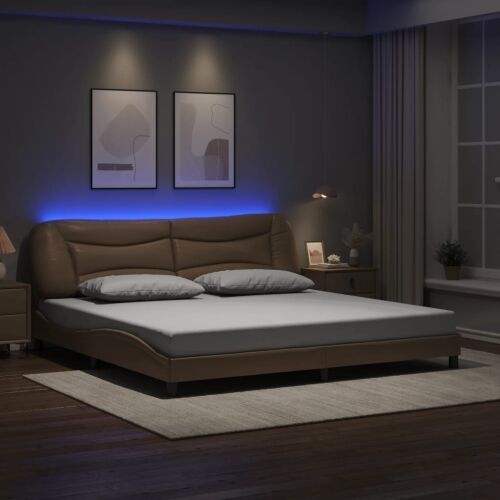 Okvir kreveta s LED-om bez madraca Hvar boja cappuccina 200 x 200 cm - Boja cappuccina 200 x 200 cm Boja cappuccina 200 x 200 cm Cijena