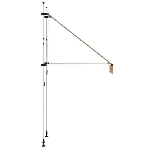 Tenda na ručno uvlačenje 100 cm narančasto-bijela prugasta - Narančasta i bijela 100 cm Bijeli okvir Cijena