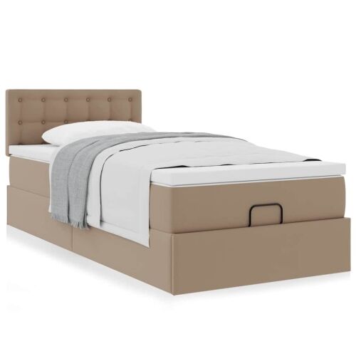 otoman krevet s madracem cappuccina 80x200cm umjetna koža - cappucino 80 x 200 cm Cappucino 80 x 200 cm Cijena