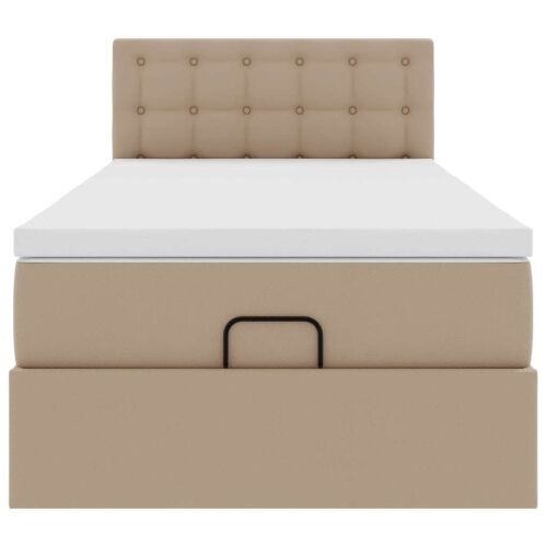 otoman krevet s madracem cappuccina 80x200cm umjetna koža - cappucino 80 x 200 cm Cappucino 80 x 200 cm Cijena