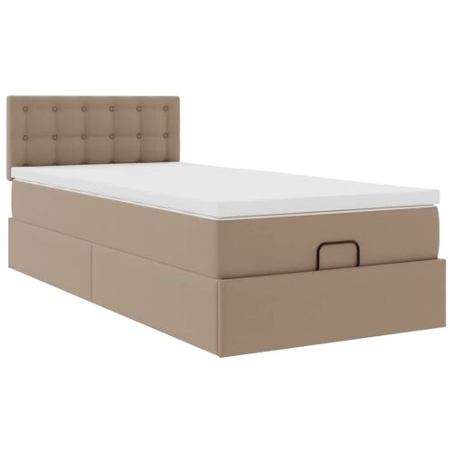 otoman krevet s madracem cappuccina 80x200cm umjetna koža - cappucino 80 x 200 cm Cappucino 80 x 200 cm Cijena