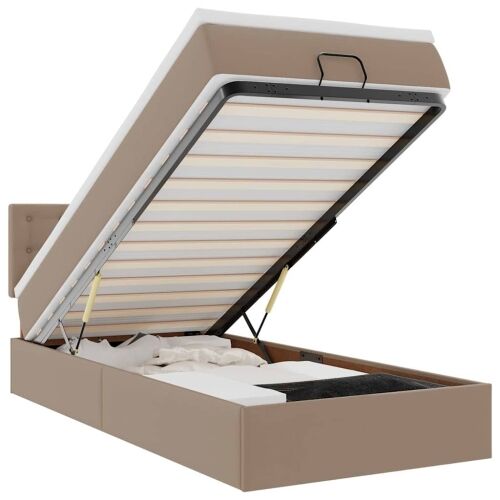 otoman krevet s madracem cappuccina 80x200cm umjetna koža - cappucino 80 x 200 cm Cappucino 80 x 200 cm Cijena