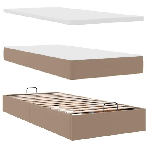otoman krevet s madracem cappuccina 80x200cm umjetna koža - cappucino 80 x 200 cm Cappucino 80 x 200 cm Cijena