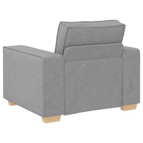 Sofa 3 kom. Oblačnosiva Platnasta tkanina - Siva tkanina oblak Cijena
