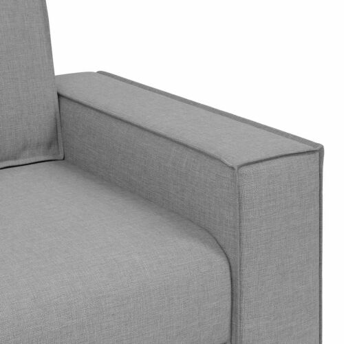 Sofa 3 kom. Oblačnosiva Platnasta tkanina - Siva tkanina oblak Cijena