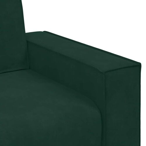 3-dijelni set sofa s jastucima tamnozeleni baršun - Tamnozelena 1 Tamnozelena Cijena