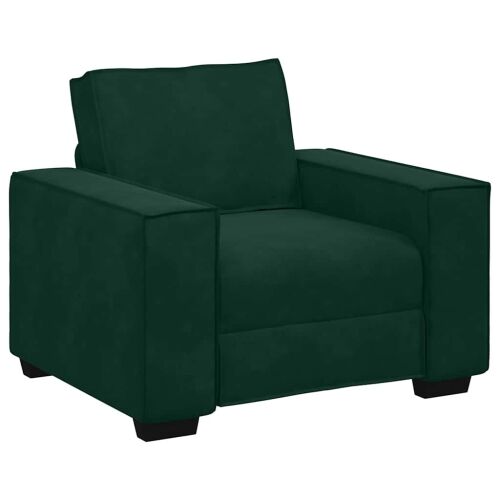 3-dijelni set sofa s jastucima tamnozeleni baršun - Tamnozelena 1 Tamnozelena Cijena