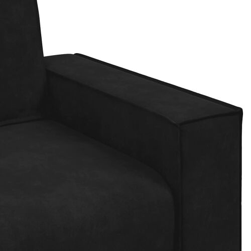 3-dijelni set sofa s jastucima crni baršun - Crna 1 Crna Cijena