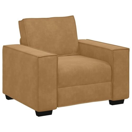 3-dijelni set sofa s jastucima, smeđi baršun - Smeđa 1 Smeđa Cijena