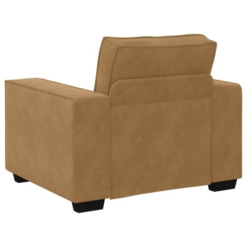 3-dijelni set sofa s jastucima, smeđi baršun - Smeđa 1 Smeđa Cijena