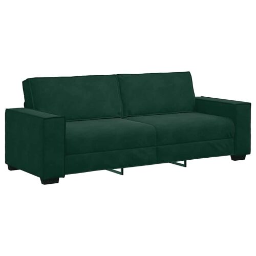 Dvodijelni set sofa s jastucima, tamnozeleni baršun - Tamnozelena 1 160 cm Tamnozelena Cijena