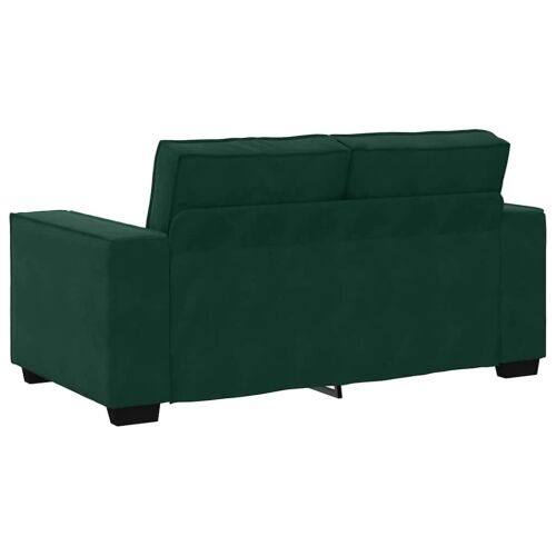 Dvodijelni set sofa s jastucima, tamnozeleni baršun - Tamnozelena 1 160 cm Tamnozelena Cijena