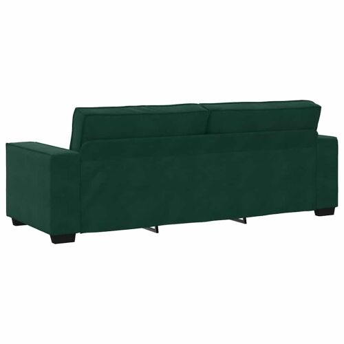 Dvodijelni set sofa s jastucima, tamnozeleni baršun - Tamnozelena 1 160 cm Tamnozelena Cijena