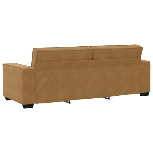 Dvodijelni set sofa s jastucima, smeđi baršun - Smeđa 1 160 cm Smeđa Cijena