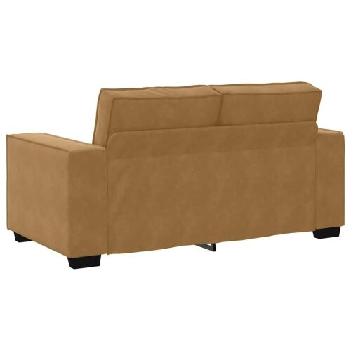 Dvodijelni set sofa s jastucima, smeđi baršun - Smeđa 1 160 cm Smeđa Cijena