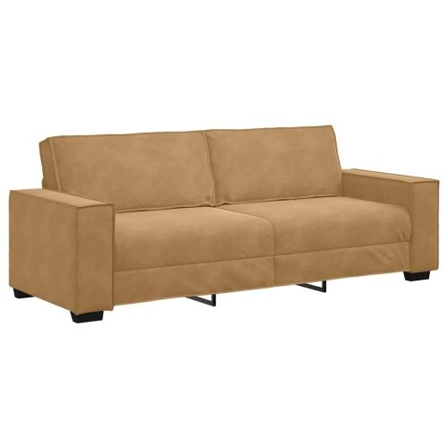 Dvodijelni set sofa s jastucima, smeđi baršun - Smeđa 1 160 cm Smeđa Cijena
