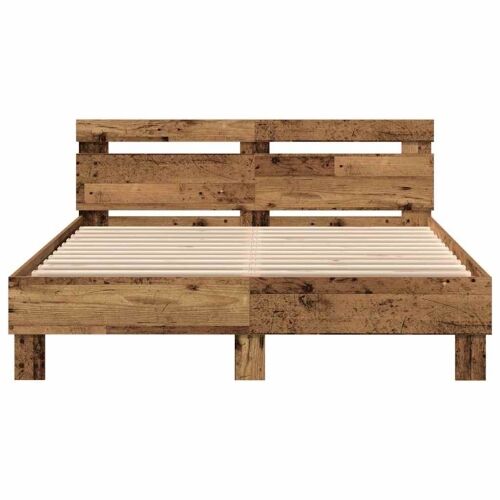 Okvir za krevet Staro drvo 140 x 200 cm Konstruirano drvo - Staro drvo 140 x 200 cm Cijena