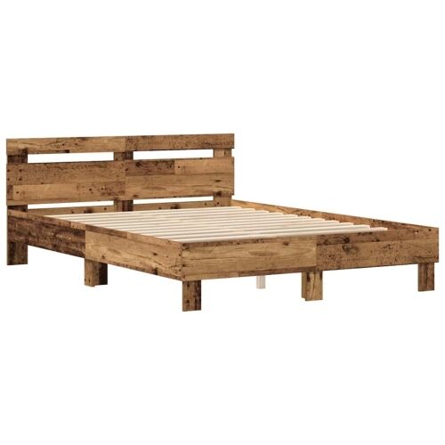 Okvir za krevet Staro drvo 140 x 200 cm Konstruirano drvo - Staro drvo 140 x 200 cm Cijena