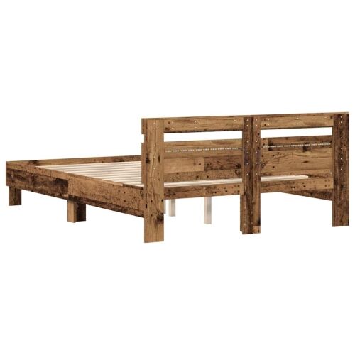 Okvir za krevet Staro drvo 140 x 200 cm Konstruirano drvo - Staro drvo 140 x 200 cm Cijena