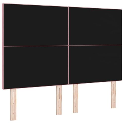 Uzglavlje Ružičasta 144 cm Baršun - Ružičasta 140 cm Visoki uzglavlje Cijena