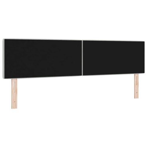 LED glava kreveta s LED trakama Svijetlo siva 180 cm Baršun - Svjetlosiva 180 cm Nizak uzglavlju Cijena