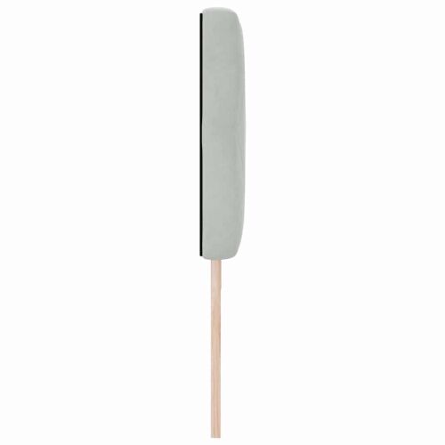 LED glava kreveta s LED trakama Svijetlo siva 180 cm Baršun - Svjetlosiva 180 cm Nizak uzglavlju Cijena