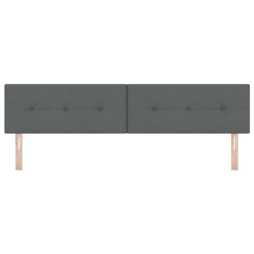 LED glava kreveta s LED trakama Tamno siva 200 cm tkanina - Tamno siva 200 cm Nizak uzglavlju Cijena