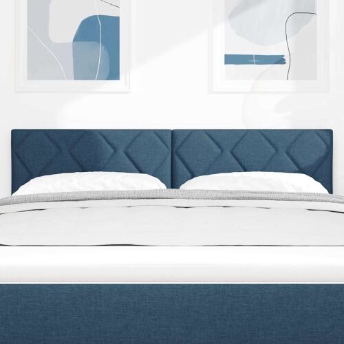 LED glava kreveta Plava 144 cm tkanina - Plava 144 cm Nizak uzglavlju Cijena